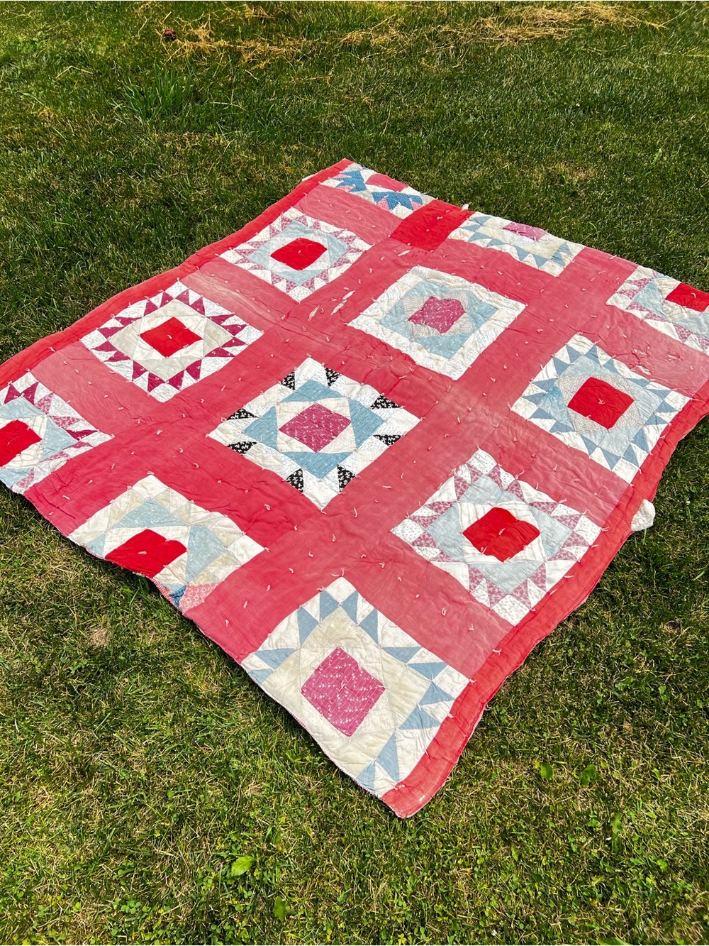Hand Stitched Vintage Quilted
Blanket
